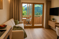 Aparthotel Iris - Apartment Löwenzahn Wohnraum