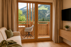 Aparthotel Iris - Apartment Arnika Wohnraum Ausbli