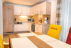 Brunner Apartments Niederau, Wohnküche mit gemütli