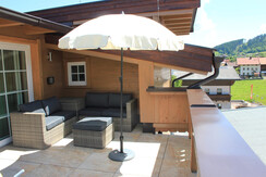 Brunner Apartments, Niederau,Sonnenterrasse mit ge