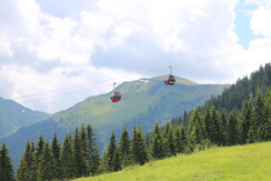 Schatzbergbahn Wildschönau Sommer  die roten Gonde