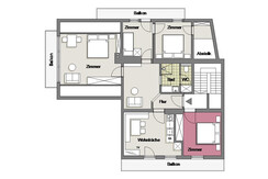 Grundriß - Sonnenröslein mit extra Zimmer