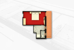 Grundriss von "Doppelzimmer »Abendsonne«"