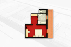 Grundriss von "Doppelzimmer »Abendsonne«"