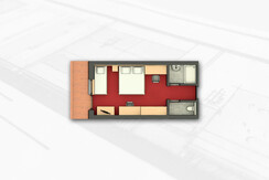 Grundriss von "Zimmer »Morgensonne«"