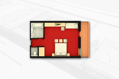 Grundriss von "Familienzimmer »Abendsonne«"