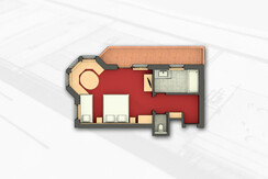 Grundriss von "Erkerzimmer »Morgensonne«"