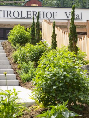 Landhotel Tirolerhof staircase to the sun terrace