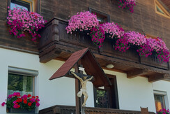 Haus in voller Blüte