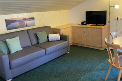 Couch, auch als Doppelbett nutzbar