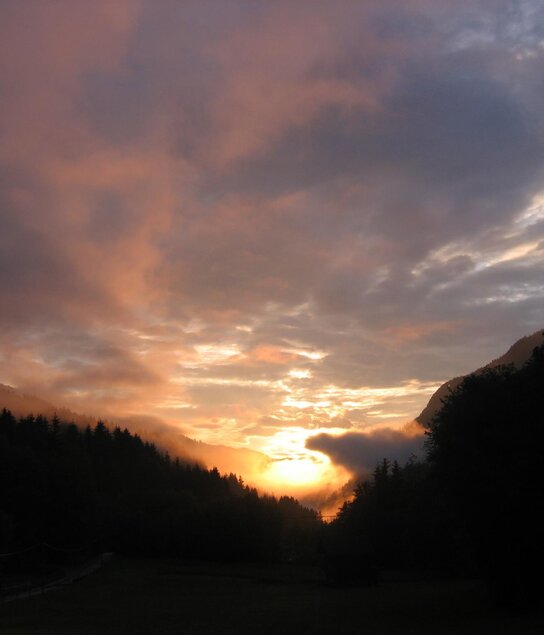 Abendhimmel in der Kundler Klamm